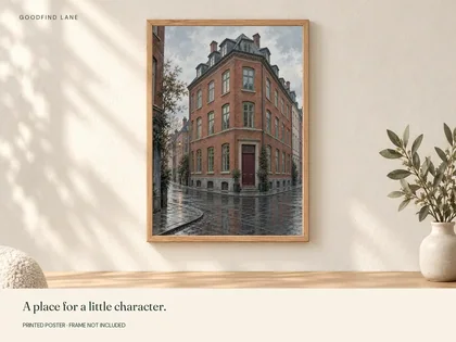City Sunday shown in a frame; frame not included