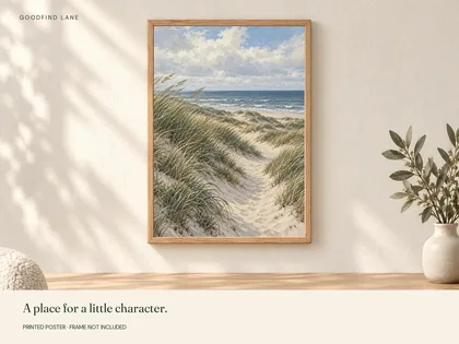 Northern Quiet shown in a frame; frame not included