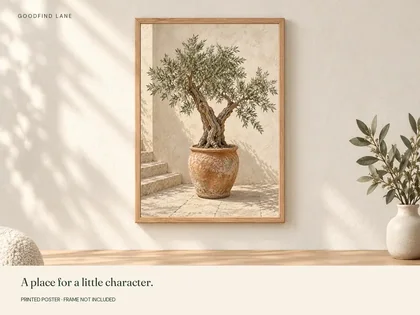 Olive Terrace shown in a frame; frame not included