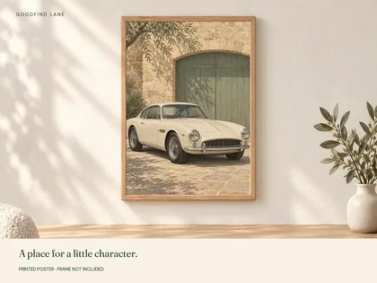Sunday Drive shown in a frame; frame not included