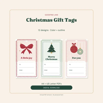 Christmas Gift Tags — current Goodfind Lane Etsy product preview