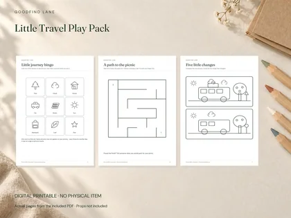 Little Travel Play Pack — product preview · digital files only
