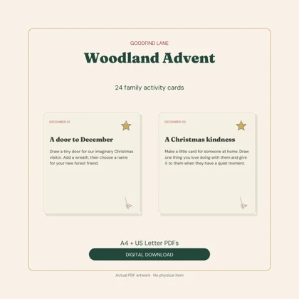 Little Woodland Advent — current Goodfind Lane Etsy product preview