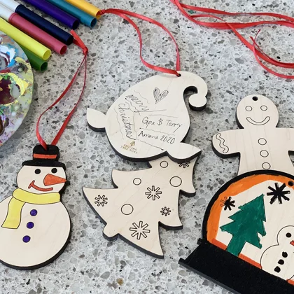 Color-Your-Own Christmas Ornaments — official Smiling Tree product photograph