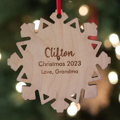 Snowflake Ornament — official Smiling Tree product photograph