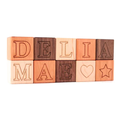 Personalized Name Blocks — official Smiling Tree product photograph