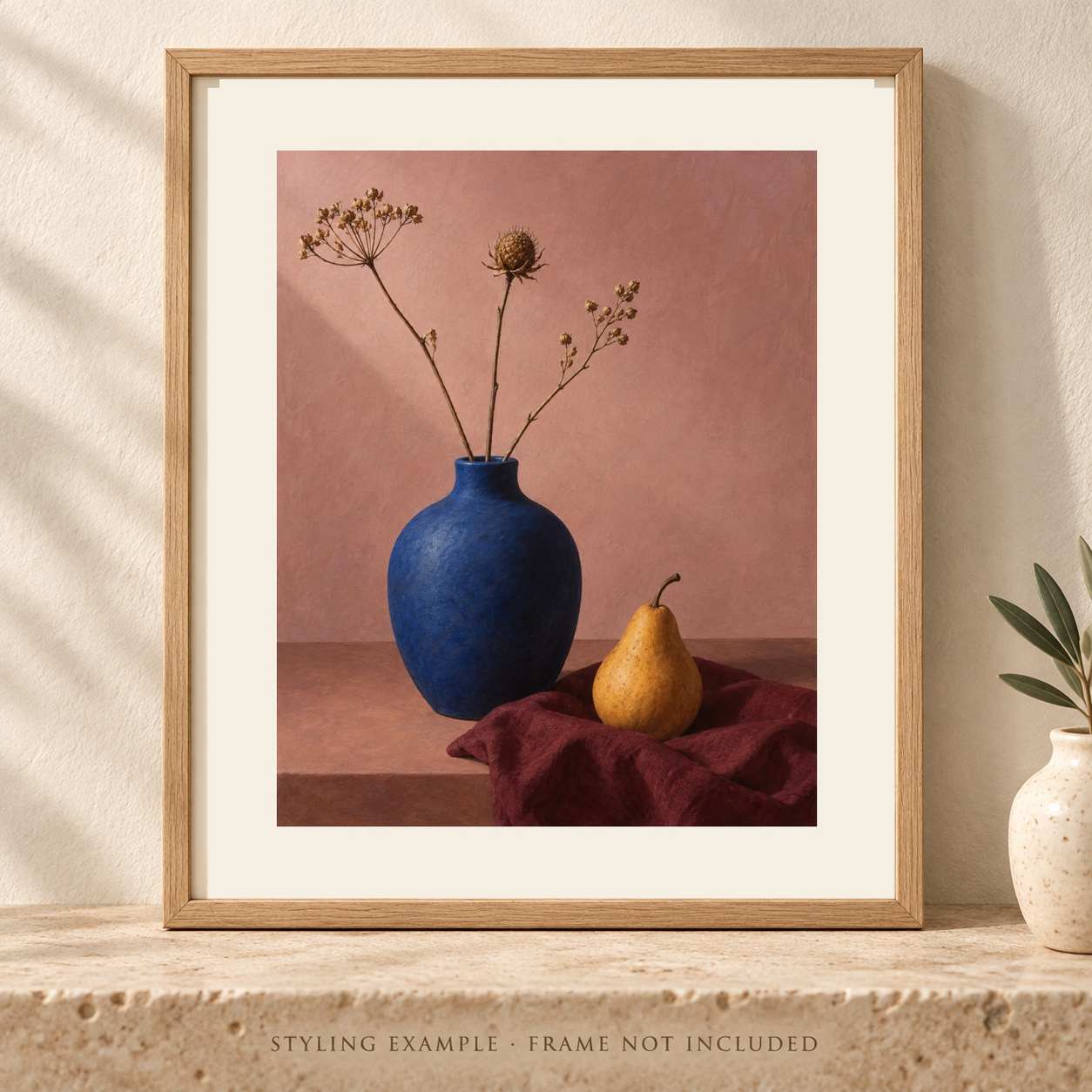 Blue Hour in a close framed styling mockup; frame not included