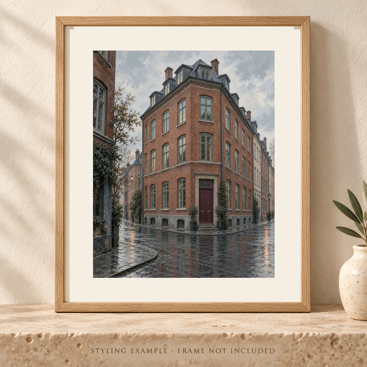 City Sunday in a close framed styling mockup; frame not included